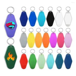Hooks Vintage Motel Keychains 21 Colours Retro Blanks Heat Transfer Ornaments For Sublimation DIY Crafting Keychain