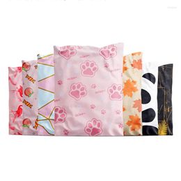 Gift Wrap Print Courier Bag Cute Plastic Bags Moisture-proof Poly Mailer Business Packaging Envelope 100Pcs
