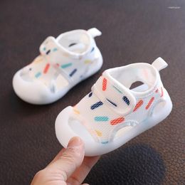 First Walkers Baby Sandals 0-1-2 Years Old Half Spring And Summer Soft Bottom Toddler Shoes Non-Slip Breathable Boys Girls