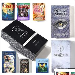 Greeting Cards Creative Fate Mysterious English Tarot Board Game Set Oracle Card Family Holiday Party Childrens Educational Toys 68R Ot4Cy