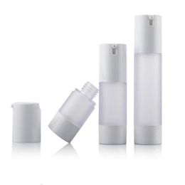 100pcs 15ml 30ml 50ml Airless Bottle Frosted Vacuum Pump Lotion Refillable Bottles Cosmetic Container Ofpqq