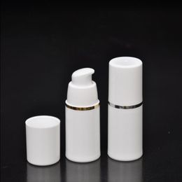 50pcs/lot PP 30ml airless bottle white clear color airless pump for lotion BB cream vacuum bottle White Gold Muoum