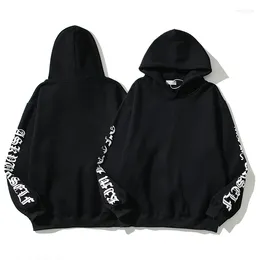 Men's Hoodies Brand Sanskrit Men Women High Quality Washed Black Hoodie Heavy Fleece Pullovers