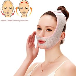 Face Massager 1pc Face Slimming Bandage V Line Cheek Chin Neck Shaper Massage Strap Belt Relax Lift Up Mask Beauty Face Sculpting Sleep Mask 230822