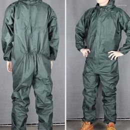 Raincoats 2SET Fashion Motorcycle Raincoat /Conjoined Raincoat/Overalls Men And Women Fission Rain Suit Coat Armygreen XL/XXL