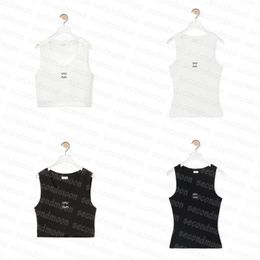 Women Knits Tank Tops Designer Embroidered Sport Top Yoga Crop Top Quick Drying Knit T Shirt235l