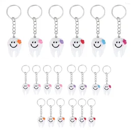 Keychains 20 Pcs Keychain Key Ring Hang Tooth Shape Cute Dental Gift