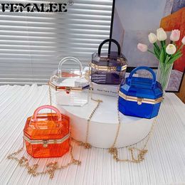 Totes Luxury Mini PVC Jelly Party Bag Bag Night-U-Out Transparent Box Box Clutch com alça de acrílica curta Moda de acrílica clara HKD230822