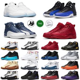 Brilliant Orange Basketball Shoes 12s Black Muslin Cherry Gym Red Twist Gamma Blue Taxi Playoffs Low Easter OG Shoe Sports Sneakers Trainers For Men