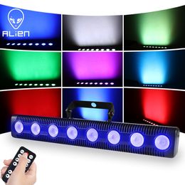 Other Event Party Supplies ALIEN 8 LED RGBW 4IN1 DMX Wall Wash Lamp DJ Disco Stage Light Effect for Dance Bar Holiday Wedding Xmas Halloween Decorate 230821