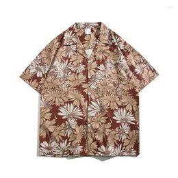 Men's Casual Shirts Hawaiian Style Short Sleeve Floral Shirt For Men Women Oversize Vintage Beach Thai Summer