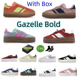 С коробкой Bold Gazelle Unisex Shoes Unisex I Leade Aqua Pink Glow Solar Platform Платформа для походных туфель.