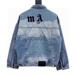 Mens Jackets mens jacket Denim Palms Palmangel Jackets Womens Designers Men Casual Winter Coats Branded Fashion Luxe Jacket Stylist Outwear angle Bear v J230822