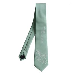 Bow Ties Male Men's Original Design Tie Female Students Personality Gift Necktie Pipa Mint Green Chinese Style Ancient