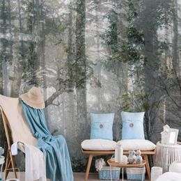Wallpapers Custom Size Modern Abstract Natural Forest Woods 3D Wall Paper Home Decor Mural Bedroom Wallpaper