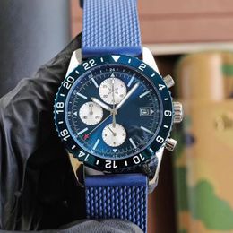 Men's quartz watch designer classic 43MM watch rubber strap stainless steel dial AAu1 sapphire waterproof watch montre de luxe