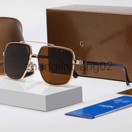 Designer G G Sunglasses Cycle Luxurious Fashion Brands Polarize Gu Sunglass Men Women Vintage Baseball Beach Driving Golden Metal Square Sun Glasses