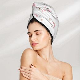 Towel Girl Hair Drying Hat Cute Cartoon Bear Face Cap Bath MicrofiberTowel Absorption Turban