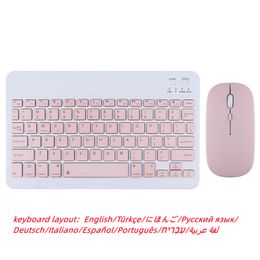 Keyboards For iPad Air 5 4 Pro 11 Bluetooth Wireless Keyboard and Mouse Russian Korean Hebrew Spanish Android Windows Phone Tablet 230821