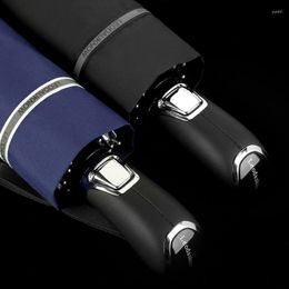 Umbrellas Luxury Design Fully Automatic Folding Business Umbrella For Men 10K Sunny And Rainy Parasol