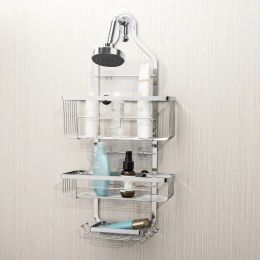 Bathroom Shelves Hanging Caddy Rack For Storage With Towel Shower Organizer Over Hooks Drilling Without Head 230809