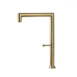 Kitchen Faucets Brushed Gold 304 Stainless Steel Creative Sink Faucet 180 Degree Rotating Deck Mixer Washing