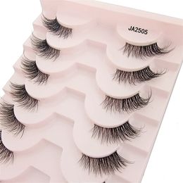 False Eyelashes 10pairs Mink Clear Band Eye Lashes Crisscross Transparent Handmade Dramatic Upper Lash 230821