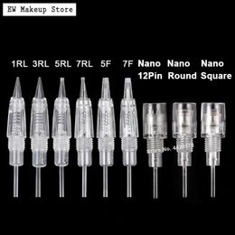 Tattoo Needles 10pcs Tattoo Needle Disposable Screw Cartridge Needle For Microblading Charmant Permanent Tattoo Machine 1RL 2RL 3RL 3F 5RL 5F 230821
