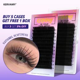 False Eyelashes KERVAMY Eyelash Supplies Individual Lashes Premium Silk Volume Classic Lash Soft Matte Dark Professional 230821