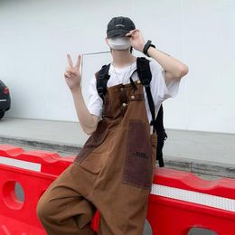 Men's Pants Overalls Casual Men Khaki Dynamic HIP HOP Unisex Pnatalones Students Japanese Kpop All-match BF Design Handsome Streetwear