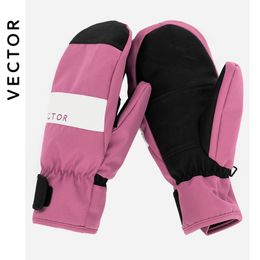 Sports Gloves Thick Women 2IN1 Mittens Ski Snowboard Men Snow Winter Sport Warm Waterproof Windproof Skiing Faux Leather Plam 230821