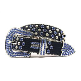 Guangzhou Water Diamond Belt with Men and Women's Inlaid Sparkling Diamonds, Bright Alloy Needle Buckle, Hip-hop Punk Style Versatile