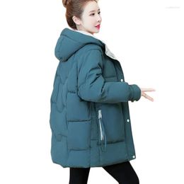 Women's Trench Coats 2023 Winter Long Down Cotton Jacket Female Korean Plus Size Outerwear Loose Thick Warm Hooded Parka Overcoat 4XL
