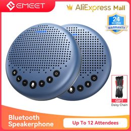 Microphones Bluetooth Speakerphone 2 EMEET Lite With Daisy Chain Cable Computer Speakers Microphone VoiceIA Noise Cancelling