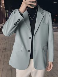 Men's Suits Autumn Male Blazer Business Jackets Men Blazers Slim Fit Buttons Jacket Commuting Solid Color Coat B173