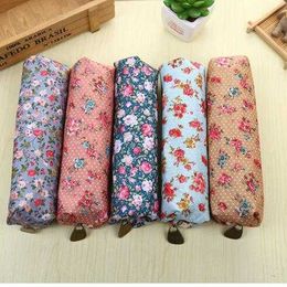 Learning Toys 1pcs/lot vintage Flower Floral Lace Pencil Case Pencil Bag School Supplies Cosmetic Makeup Bag Zipper Pouch Purse