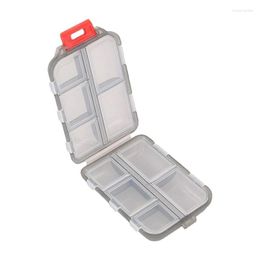 Storage Bags Moisture Proof Small Case 10 Compartments Organizer With Cover Portable Double Layer Vitamin Holder Container