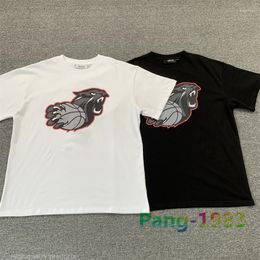 Men's T Shirts 2023ss Leopard Printing T-shirt Men Women High Quality T-shirts Versatile Sports Tees Oversized Loose Short Sleeve Top