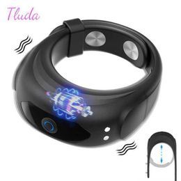 Massager Vibrator Cockring with Adjustable Buckle Penis Cock Ring Delay Ejaculation for Men Couple Rings Penisring Adults