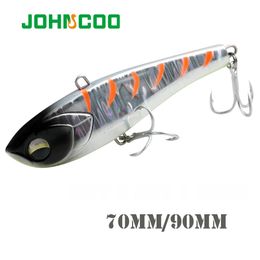 Baits Lures JOHNCOO 70mm90mm Vibration Sinking Winter Fishing Lure Lipless VIB fishing lure Wobbler Ice Balance for pike 230821