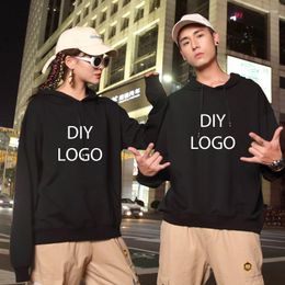 Men's Hoodies DIY Logo For Group Team Printied With Your Own Band Artwork Po Men Women's Casual Street Wear Male Sweatshirt Tops