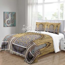 Bedding sets 3d Retro Ramadan Lslamic Muslim Build Eid Mubarak Queen Twin Full Bedding Sets Single Double Bed Duvet Cover 2 pcs cover x0822