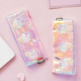 Learning Toys 1Pcs Kawaii Pencil Case triangle Gift Estuches School Pencil Box Pencilcase School Supplies Stationery