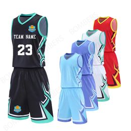 Laufen Sets Herren übergroße professionelle Basketball -Trikots -Set Personalisierte Custom Youth College Team Training Uniform 230821