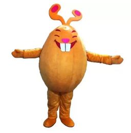 High quality hot Rabbit Monster Mascot Costumes Real Photo Long Hair Langteng