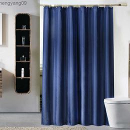 Shower Curtains Modern Shower Curtain Waterproof Thicken Bathtub Screens With Solid Color Mildew Proof Bath Curtains Bathroom Accessories R230829