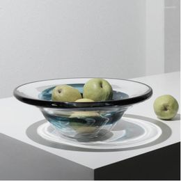 Plates Modern Light Luxury Home Accessories Glass Fruit Tray El Restaurant Desktop Decoration Simple Household Soft