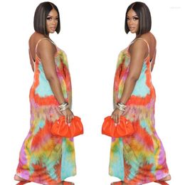 Women's Swimwear Kaftan Beach Dress Swim Cover Up Summer Bath Suit Women Loose Dye Posed Crony Sling Pocket Print Spandex 2023 For