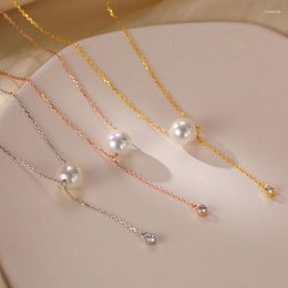 Chains Pearl Tassel Pendant Necklace Ladies High-end Design Clavicle Chain Light Luxury Fashion Jewellery Gift Spot
