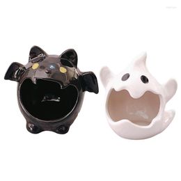 Candle Holders Halloween Ghost Holder Creative Ceramic Mould Container Candlestick Table Decoration For Party